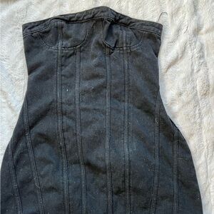 black denim mini dress PLT